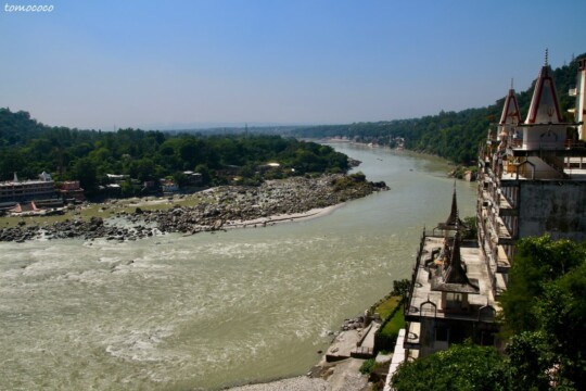 Ganga view in Rishikesh / カフェからのガンジス川の眺め
